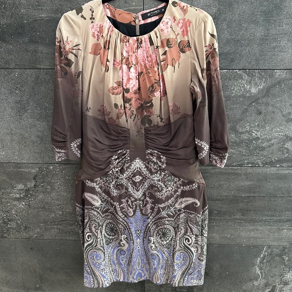 Etro Silk Dress size 46 made in Italy - Picture 2 of 13